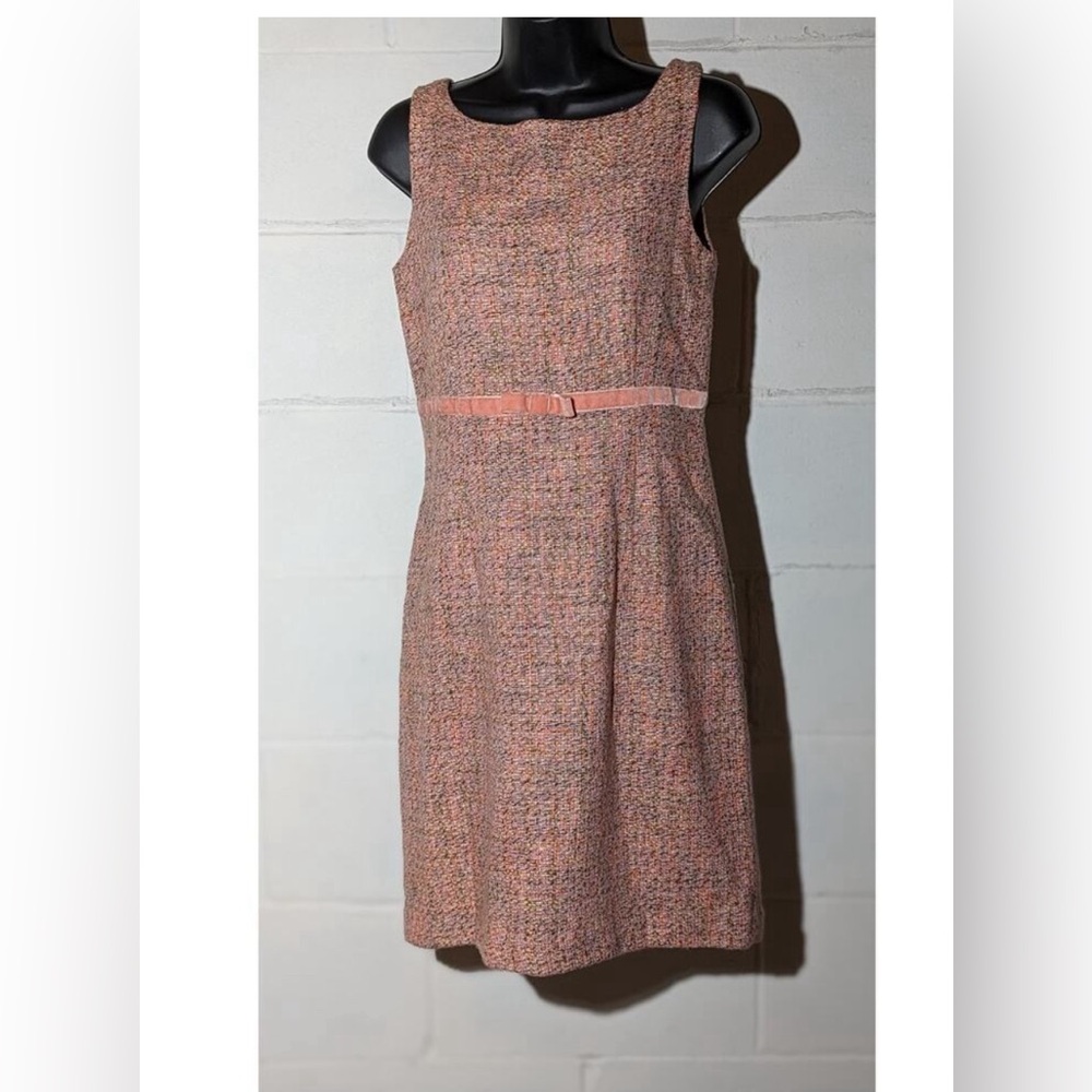 GAP Elegant Tweed Pink Dress with bow